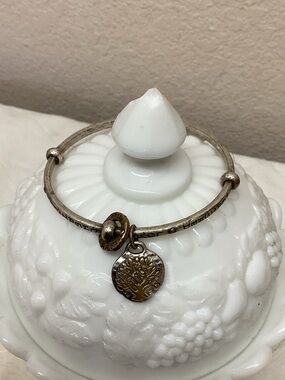 Brighton Two-Tone Tree of Life Charm Bangle Bracelet - Silver & Gold